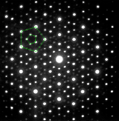 Diffraxctio0n pattern form a quasicrystal
