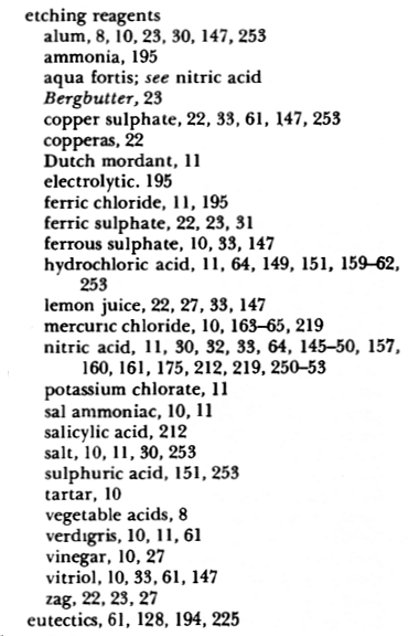 Reagents for cosmetic etching of steeel