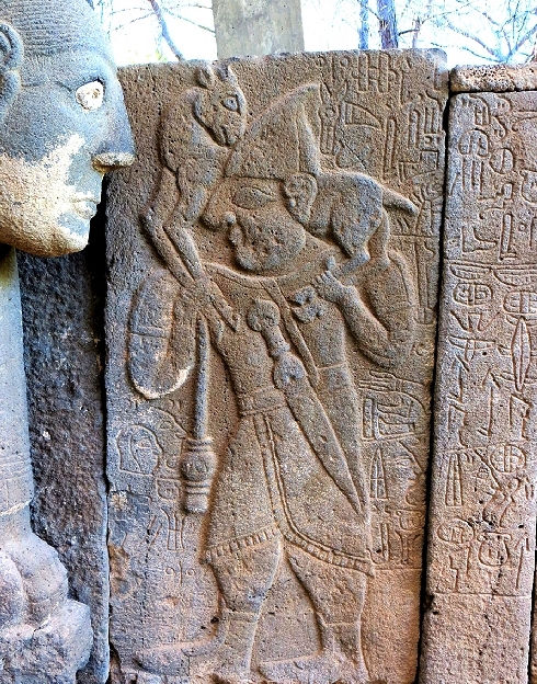 Hittite warrior with mace and sword