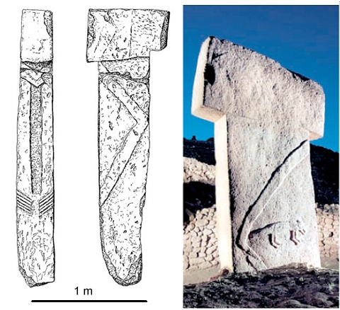 Humanoid T-shaped pillars from Nevali 
Cori and G�bekli Tepe