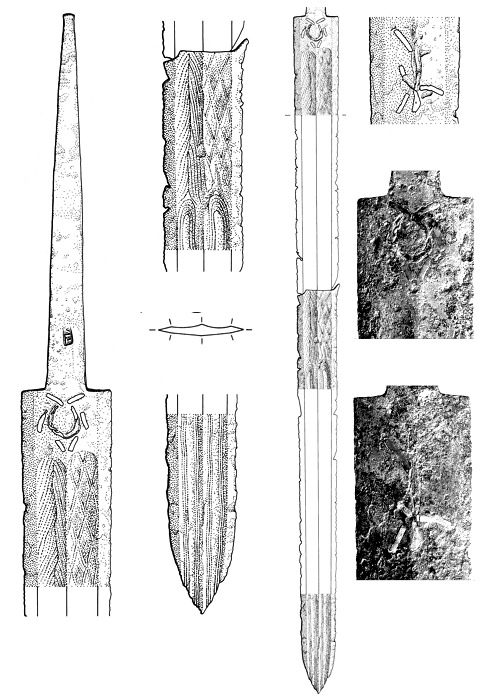 Illerup sword ''KADI'' with chevrOn pattern