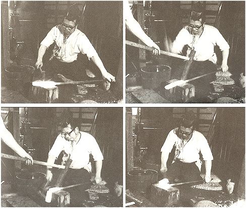 Forging a Japanese sword