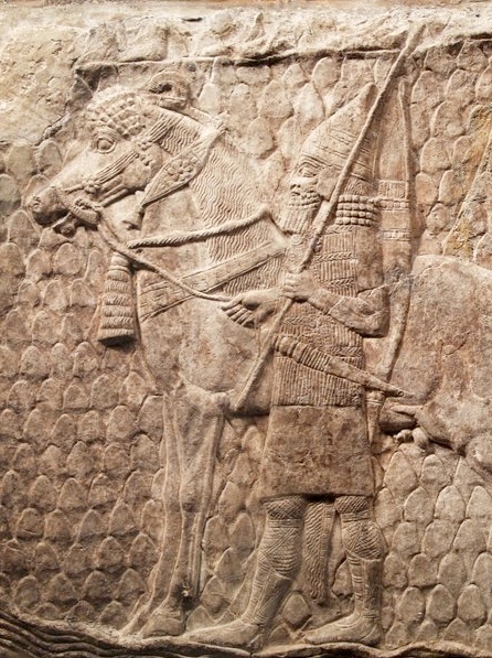 Assyrian relief; sword