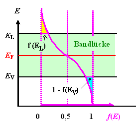 B�nder und Fermiverteilung