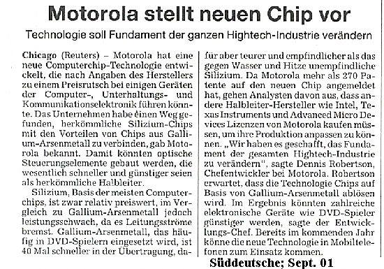S�ddeutsche and MOtOrOla break-thrOugh