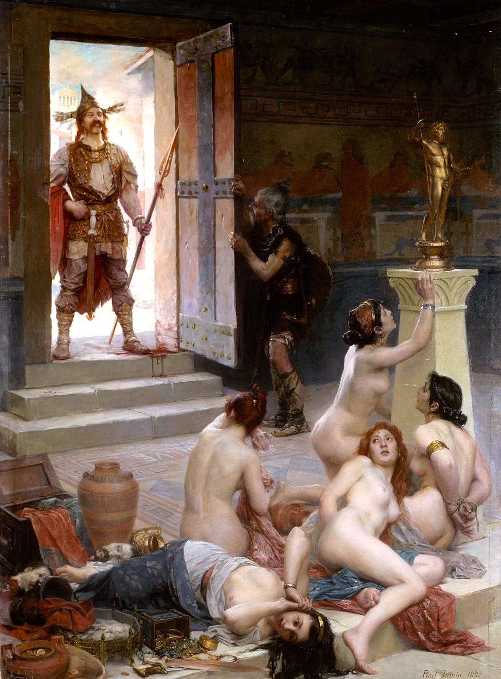 Brennus contemplating the fun he will have with his loot