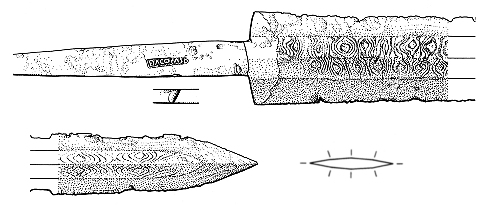 Illerup sword ''SAPC'' with unique pattern