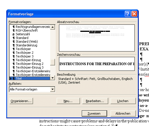 Formatting example 2