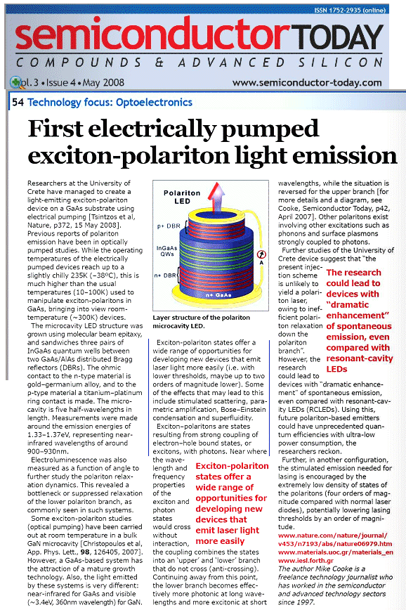 Polariton-exciton uses
