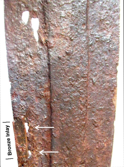 Luristan mask sword repaired